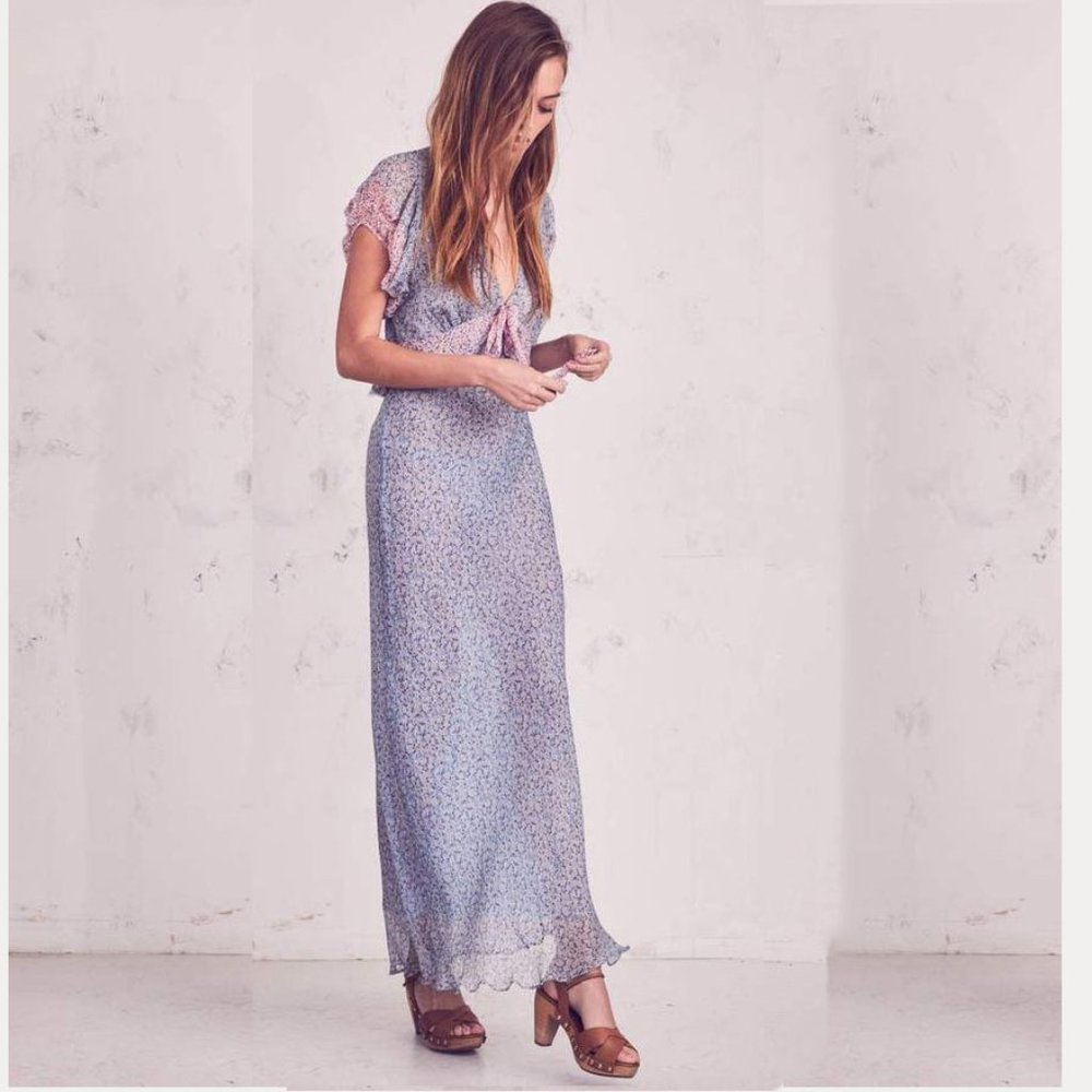 LoveShackFancy Lillian Dress Veranda blue Floral - Picture 3 of 8